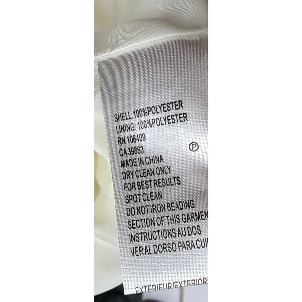 Tahari Arthur S Levine 2 Pc Skirt Suit Ivory Pearl Beaded NWT Womens 12 - Picture 11 of 16